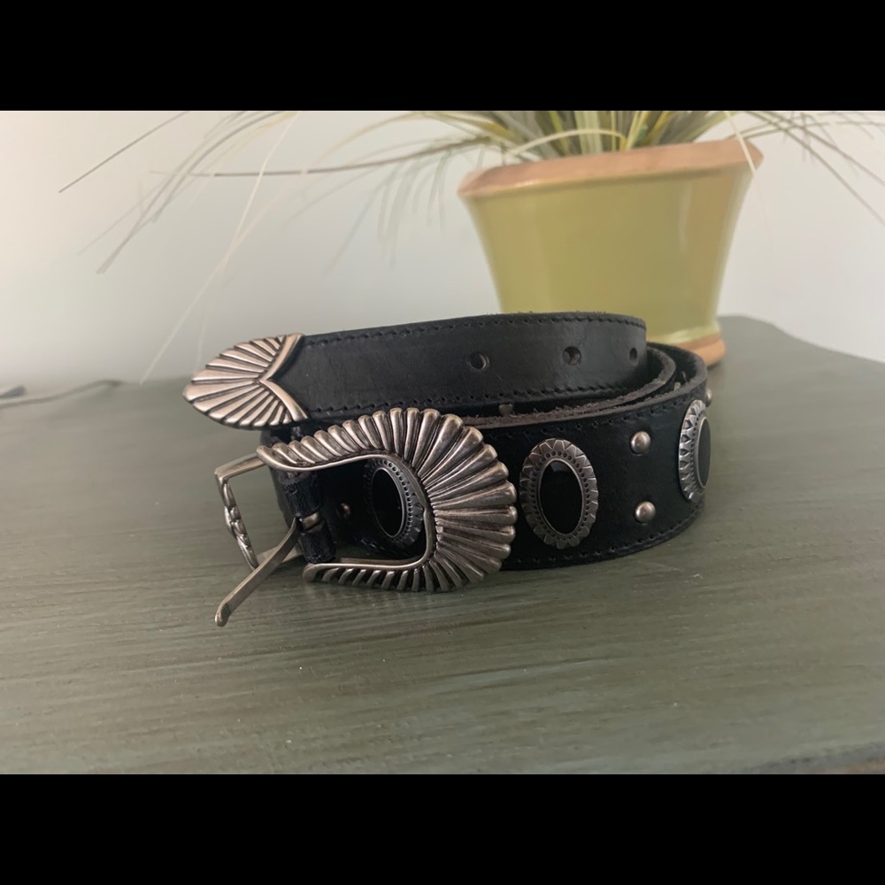 Black leather Shyanne belt